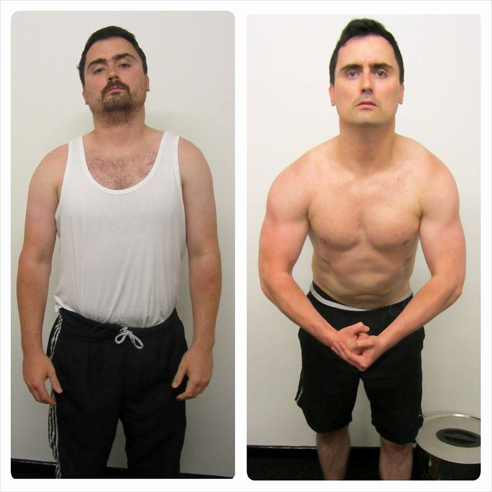 Client Mike Transformation Picture. Front View. Liverpool Personal Trainer - Chris Walker