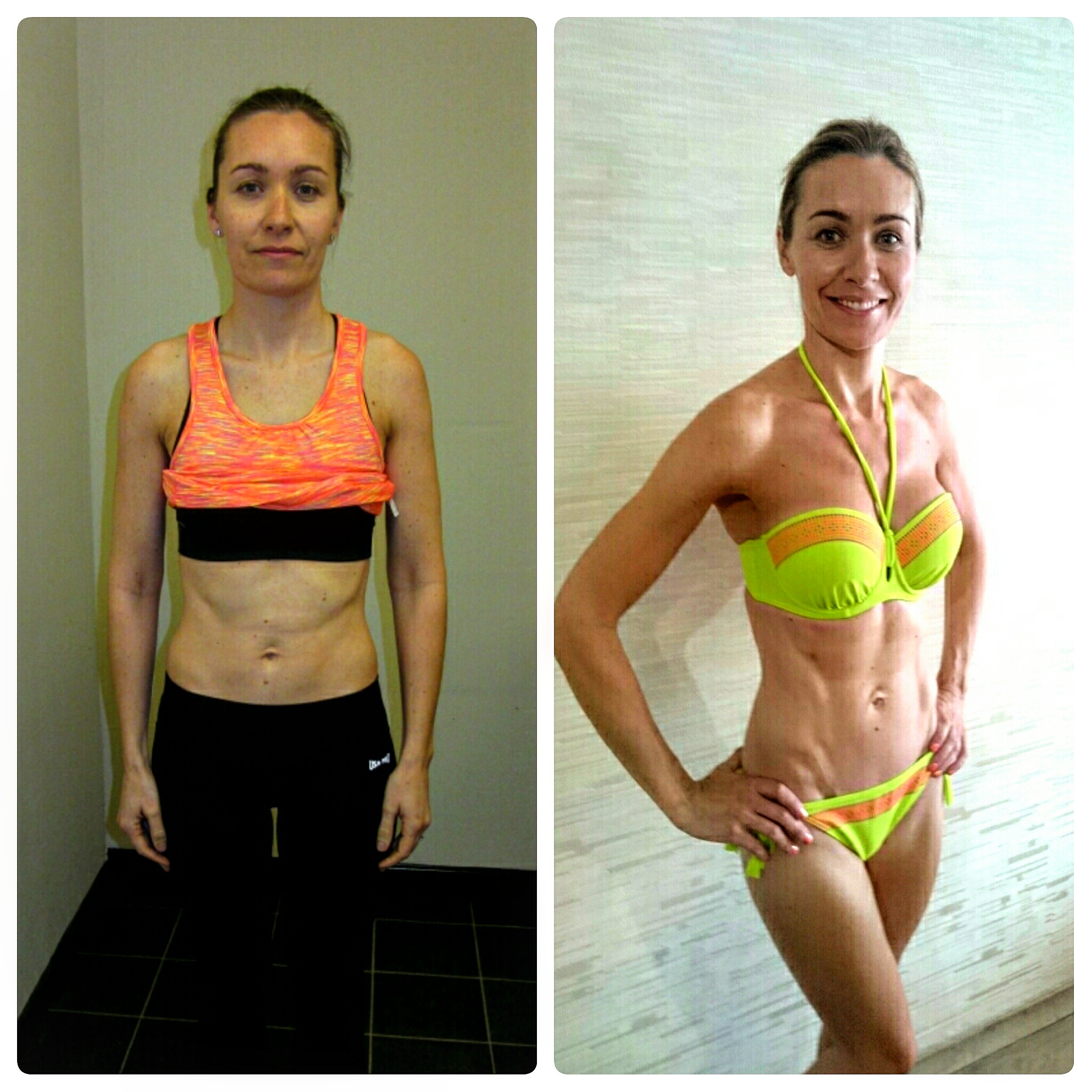 Client Stacy Transformation Picture. Front View. Liverpool Personal Trainer - Chris Walker